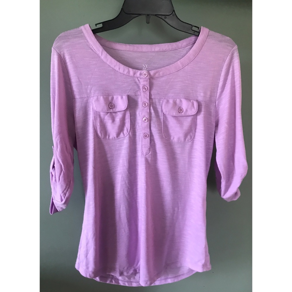 Lavender 3-Quarters length Shirt